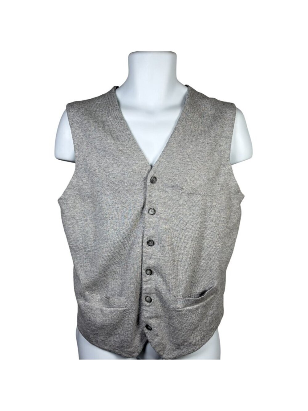 Jos. A. Bank Reserve Gray Button Up Sweater Vest Mens Size L